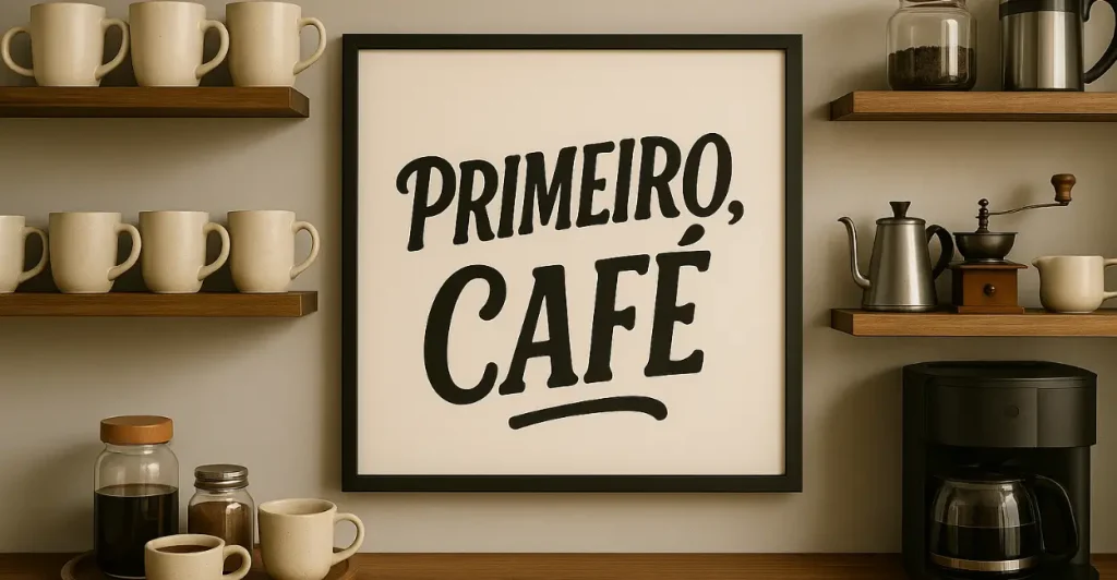 frases para decorar cantinho do café