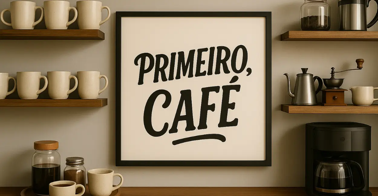 frases para decorar cantinho do café