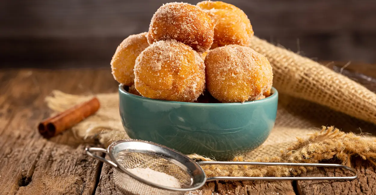 Bolinho de chuva para o café da tarde