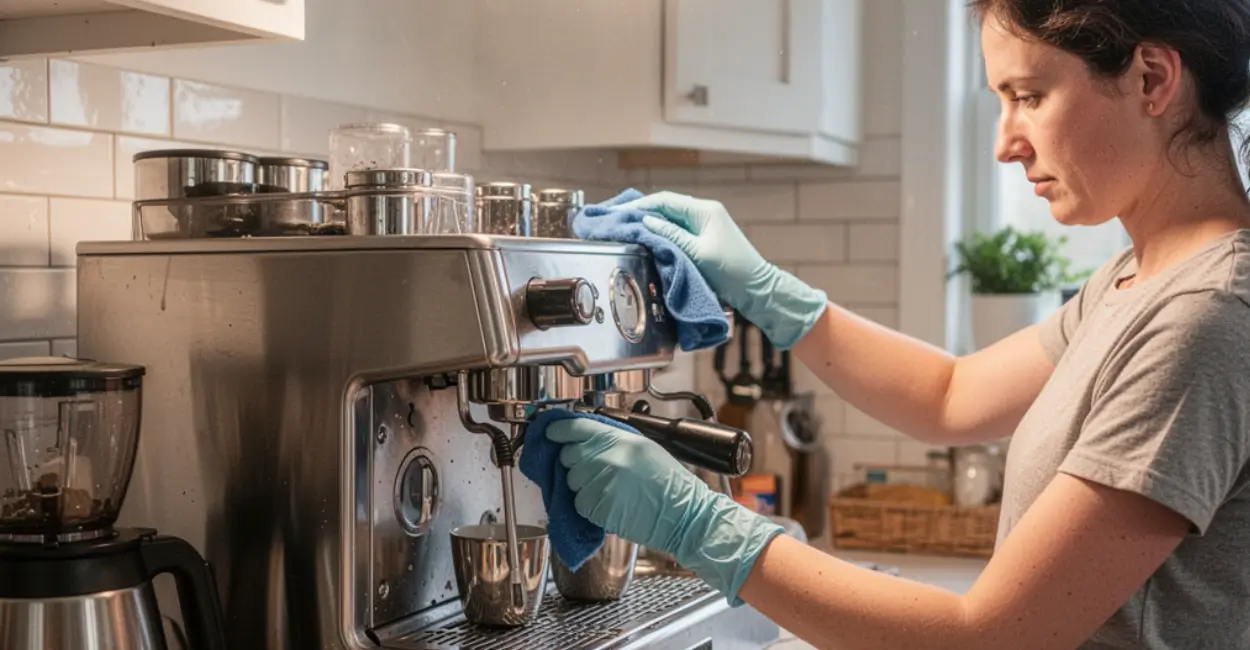 Limpando e descalcificando uma cafeteira elétrica